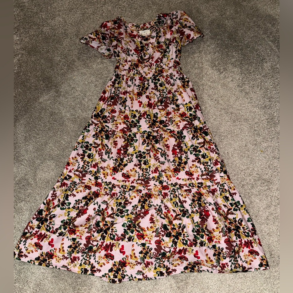 Anthropologie Multicolor Floral Maxi Dress